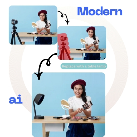 Social media image refined using AI Replace.